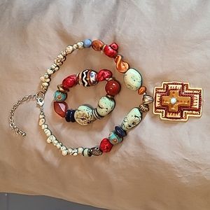 Colorful Necklace and Bracelet Set